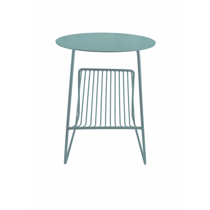 Benjara Zeo Side End Table w Magazine Rack- 14