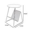 Benjara Zeo Side End Table w Magazine Rack- 14