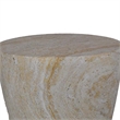 Benjara Archi Plant Stand Table- Tapered Marbled White Resin Base 18 Inch