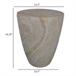 Benjara Archi Plant Stand Table- Tapered Marbled White Resin Base 18 Inch