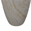 Benjara Archi Plant Stand Table- Tapered Marbled White Resin Base 18 Inch