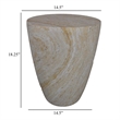 Benjara Archi Plant Stand Table- Tapered Marbled White Resin Base 18 Inch