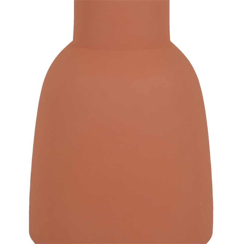 Benjara Decorative Flower Vase- Terracotta Inspired Orange Ceramic 15 Inch