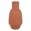 Benjara Decorative Flower Vase- Terracotta Inspired Orange Ceramic 15 Inch