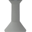 Benjara Accent Flower Vase- Narrow Neck Geometric Shape White Ceramic 14 Inch