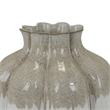Benjara Roxy Rounded Vase with Scalloped Rim- Multi Colored Ceramic 11 Inch
