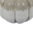 Benjara Roxy Rounded Vase with Scalloped Rim- Multi Colored Ceramic 11 Inch
