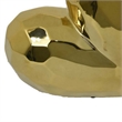 Benjara Dina Gold Heart Tabletop Decor- Golden Ceramic 12 Inch