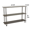 Benjara Bush Plant Display Stand- Modern 3 Tier Gray Metal Finish- 32 Inch
