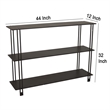 Benjara Bush Plant Display Stand- Modern 3 Tier Brown Metal Finish- 32 Inch