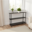Benjara Bush Plant Display Stand- Modern 3 Tier Brown Metal Finish- 32 Inch