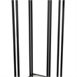 Benjara Buckley Plant Stand Table- Black Metal- Square Mirrored Top- 34 Inch