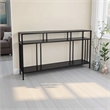 Benjara Plant Display Stand- 3 Tier Black Metal- Modern Industrial 48 Inch