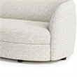 Benjara Srey Sofa- 84 Inch- Modern Plush White Boucle- Curved Kidney Shape
