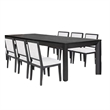 Benjara Kizie 7pc Dining Table Set- 94-118