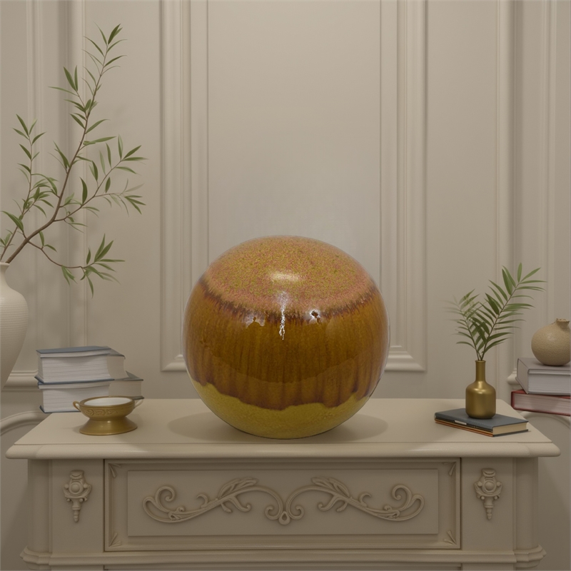 Benjara Mary Tabletop Accent Decor- Modern Round Ball- 12