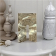 Benjara Keveny Tabletop Decor- Arch Sculpture Textured Brown Marble- 11 Inch