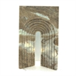 Benjara Keveny Tabletop Decor- Arch Sculpture Textured Brown Marble- 11 Inch