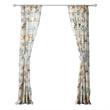 Benjara Carie 2 Panel Curtain Set- Light Coastal Seashell Print Microfiber