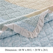 Benjara Tisy 2pc Twin Size Quilt Set- Cotton- Polyester- Pastel Color Stripes