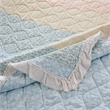 Benjara Tisy 2pc Twin Size Quilt Set- Cotton- Polyester- Pastel Color Stripes