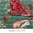 Benjara Lowa Sofa Slipcover- Reversible- Polyester- Green- Red Festive Theme