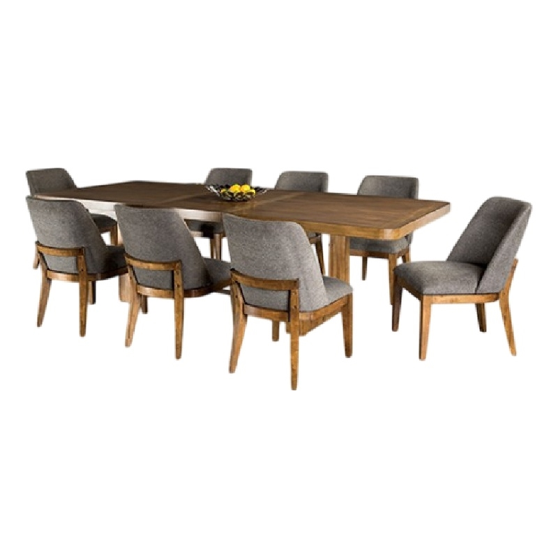 Benjara Ramie 9pc Dining Table Set- 84-102