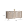 Benjara Zoko Sideboard Buffet Console- Arched Design Doors- 77