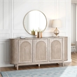 Benjara Zoko Sideboard Buffet Console- Arched Design Doors- 77