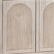 Benjara Zoko Sideboard Buffet Console- Arched Design Doors- 77
