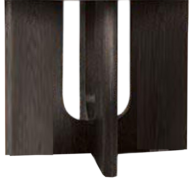 Benjara Zoko Round Dining Table- Pedestal Base- Ash Gray- Solid Wood 54 Inch