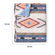 Benjara Yeno Throw Blanket- 50x60- Polyester- Multicolor Southwestern Design