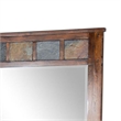 Benjara Odel Vanity Dresser Mirror- Natural Slate Inlay- Dark Brown 46 Inch