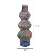 Benjara Decorative Accent Vase- 3 Rounded Accents- 22
