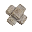 Benjara Tabletop Decor- Farmhouse Rustic Accent- Crossed White Ceramic 10 Inch