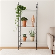 Benjara Plant Display Stand- 87 Inch- 3 Shelves Black Metal Ladder Design