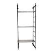 Benjara Plant Display Stand- 87 Inch- 3 Shelves Black Metal Ladder Design