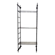 Benjara Plant Display Stand- 87 Inch- 3 Shelves Black Metal Ladder Design