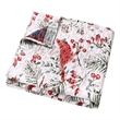 Benjara Coro Throw Blanket- 50x60 White- Red Christmas Cardinal- Polyester