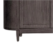Benjara Zoko Sideboard Buffet Console- Arched Design Doors- Gray Wood 77 Inch