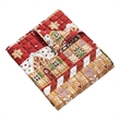 Benjara Redu Throw Blanket- 50x60- Holiday Theme Red Gingerbread Microfiber