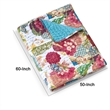 Benjara Lewi Throw Blanket- 50x60- Floral Pattern Bright Multicolored Cotton