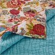 Benjara Lewi Throw Blanket- 50x60- Floral Pattern Bright Multicolored Cotton