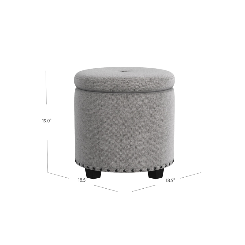 Benjara Zoya Storage Ottoman- 19