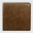 Benjara Leo Square Storage Ottoman- Distressed Brown Faux Leather- 28 Inch