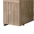 Benjara Fior Home Writing Desk- 47 Inch- Hazelnut Brown Wood- Faux Barn Door