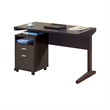 Benjara Desk w File Cabinet- 2 Storage Drawers- 47