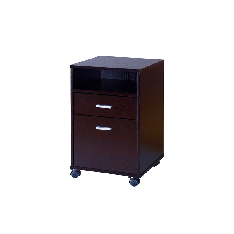 Benjara Desk w File Cabinet- 2 Storage Drawers- 47