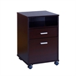 Benjara Desk w File Cabinet- 2 Storage Drawers- 47