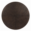Benjara Round Coffee Table- 60 Inch- Espresso Brown Wood- Tri Fluted Legs